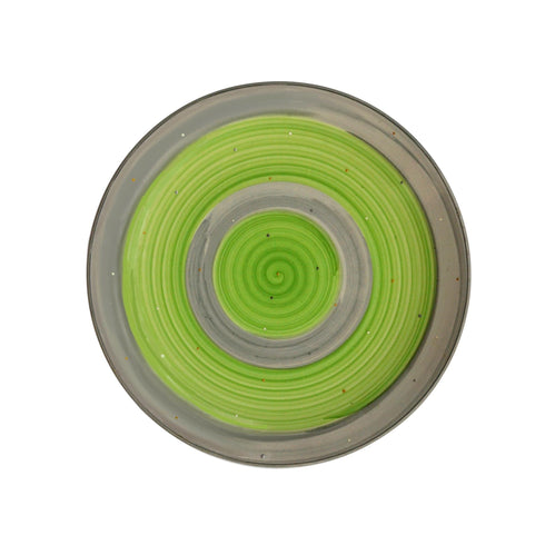 Wall Plate - Green Grey Spiral Design -  Home/Office Decor - Personalised Gifting - Buy Online - Free India Shipping